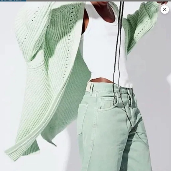 Free People Nightingale Cardigan in Misty Jade sz S NWT $108R - Picture 4 of 4